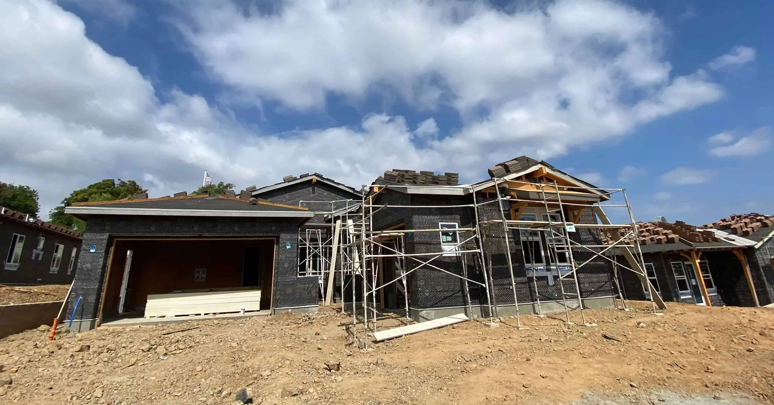 Single Story House being built