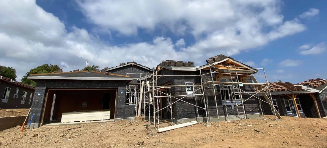 Single Story House being built